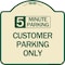 Signmission Customer Parking Choose Your Limit Minute Parking Heavy-Gauge Alum Sign, 18" x 18", TG-1818-24207 A-DES-TG-1818-24207 - alternate 1